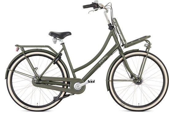 Popal Daily Dutch Prestige N7 - Transportfiets - Stadsfiets - Dames - 59 centimeter - Legergroen van POP