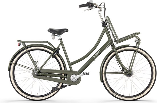 Popal Daily Dutch Prestige N7 - Transportfiets - Stadsfiets - Dames - 59 centimeter - Legergroen