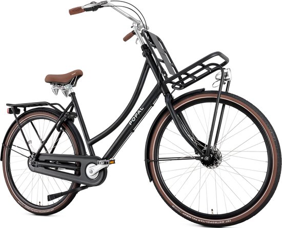 Popal Daily Dutch Prestige N7 - Transportfiets - Stadsfiets - Dames - 59 centimeter - Mat Zwart van POP