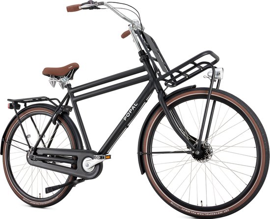 Popal Daily Dutch Prestige N7 - Transportfiets - Stadsfiets - Heren - 61 centimeter - Mat Zwart van POP