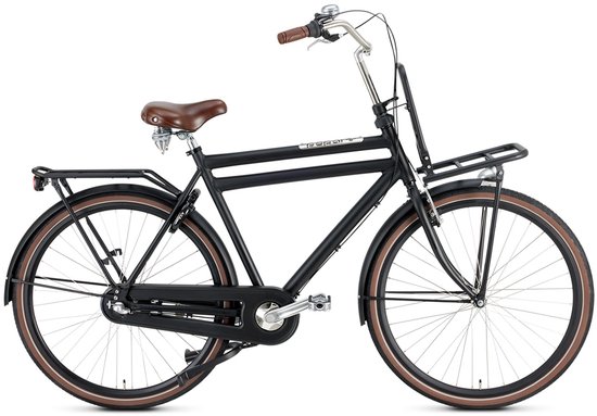 Popal Daily Dutch Prestige N7 VB Transportfiets - Stadsfiets - Aluminium Frame - Heren - 57 centimeter - Mat Zwart van Popal