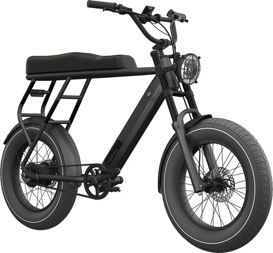 Popal GTX - Fatbike - 20 inch - 630Wh Intube Accu - Bafang Achterwielmotor - Gates Belt Drive - Zwart van Popal