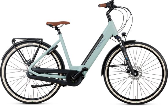 Popal Novel mm Elektrische Fiets - E-bike 28 Inch - Damesfiets 47 cm - 7 Versnellingen - Hydraulische schijfrem - 522​​​​​​​ Wh Accu - Mintgroen van Merkloos