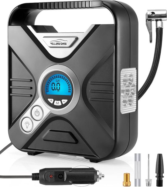 Portable Air Compressor 12v - Elektrische Digitale Auto Bandenpomp - Draagbare Auto Luchtpomp met Bandenspanningsmeter