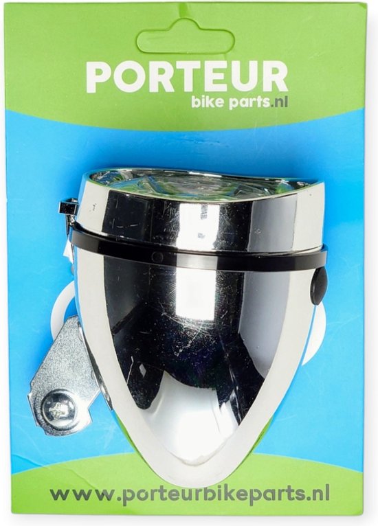 Porteur Koplamp fiets retro chroom batterij