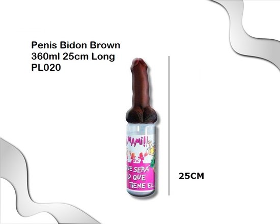 Power Escorts - penis bidon - Bidon met penis rietje - Zwart - piemel bidon - kadotip - carnavalstip - carnaval topper - carnaval van Power Escorts