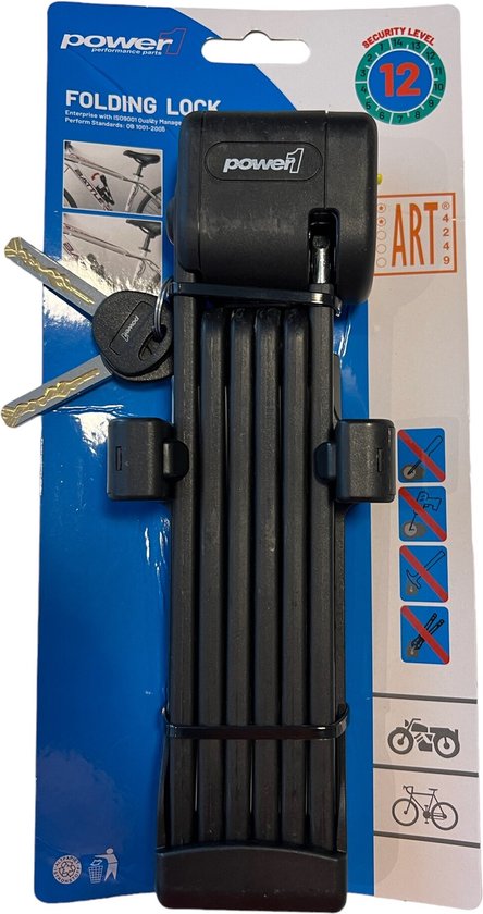 Power1 Fietsslot ART-2 95cm MBT4249 Vouwslot van Hiplock