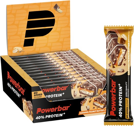 Powerbar eiwitreep | 40% Protein+ Bar | Caramel Peanut Butter - 12x40g
