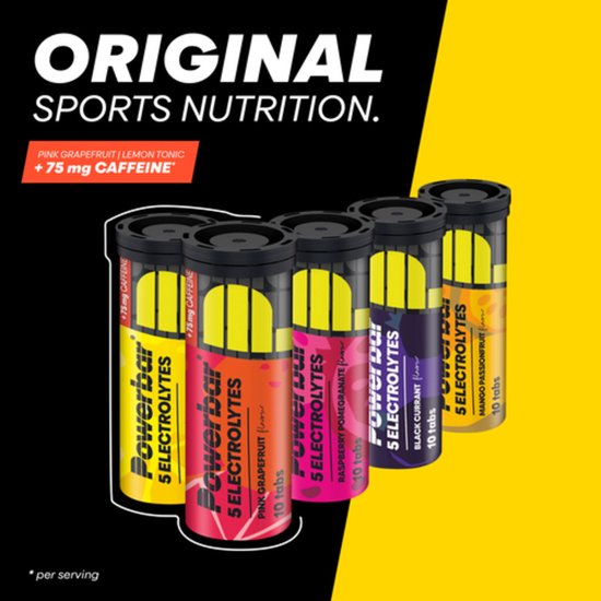 Powerbar Electrolyte Tabletten mixdoos - mineralen sportdrank - 12 x 10 tabs (o.a. met cafeïne)