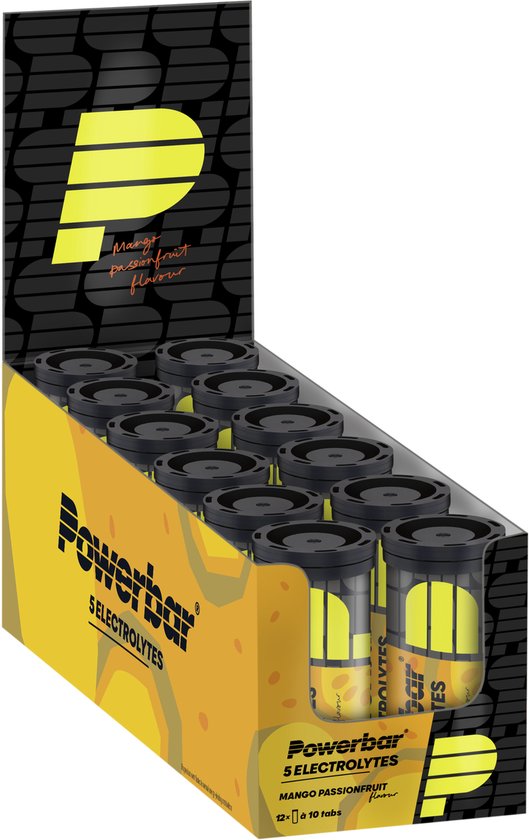 Powerbar Electrolytes Tabletten | Mango Passion Fruit - low sugar sportdrank - 12x10 tabs