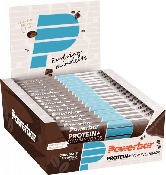 Powerbar Protein Plus Low Sugar Bar (16x35g) Chocolate Espresso - Repen - Eiwit Repen van Merkloos