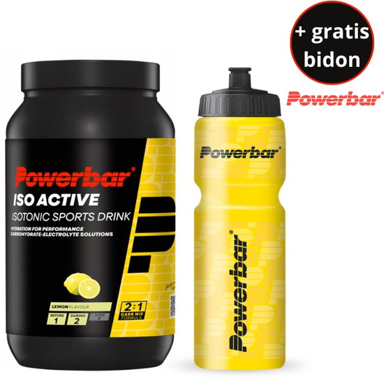 Powerbar sportdrank - IsoActive - GRATIS Powerbar bidon - Lemon - 1320 gram - 20 liter