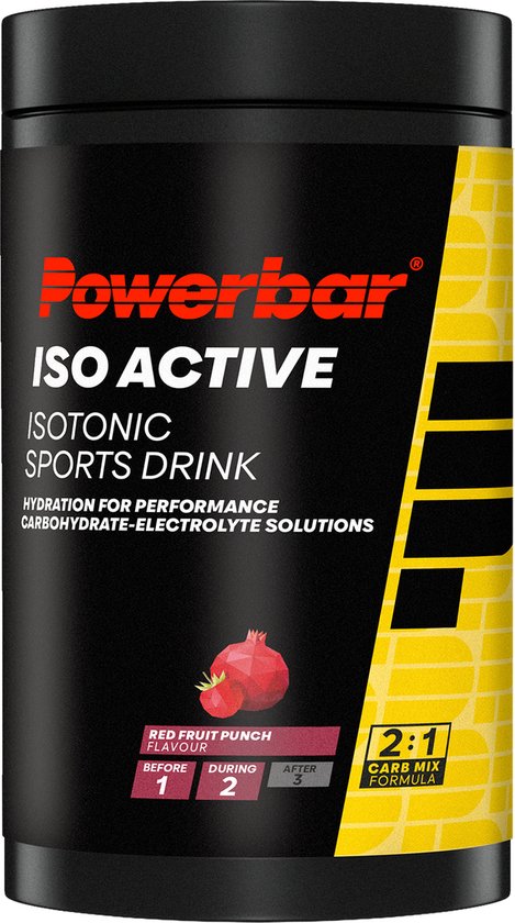 Powerbar sportdrank | IsoActive | Red Fruit | 600 gram - 9 liter van Merkloos