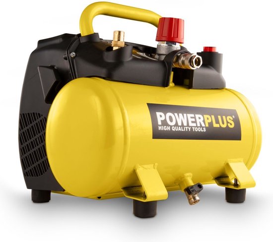 Powerplus POWX1721 Compressor - Luchtcompressor - 1100W - 8 bar - Olievrij - 6L tankinhoud