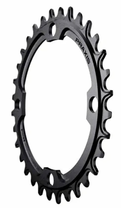 Praxis 104bcd 1x Narrow Wide Alloy Kettingblad Zilver 32t van Praxis