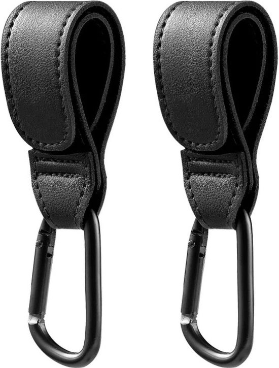 Premium Kinderwagen Tassenhaakjes - 2 Stuks – Zwart – Luiertas Tassenhaak – Buggy Accessoires – Organizer – Haak – Tassenhanger – Extra Stevig – Tas - Tassen van Embrace Empowerment