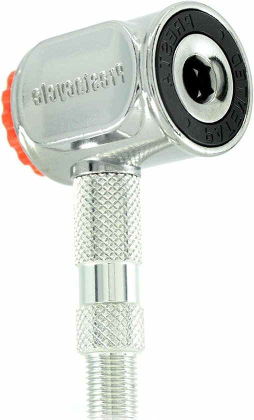 Presta Fietspomp Kop - Fietspomp Adapter - Banden Oppompen - Automatisch Vergrendelend - Standaard Schrader - Zilver