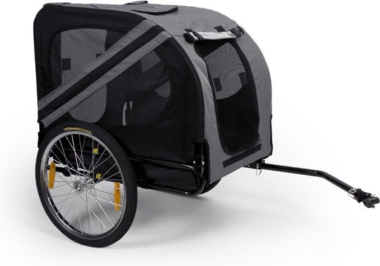 Prime Line Pet Trailer - Hondenfietskar - Grijs/Zwart - 80x65x57cm van Prime Line