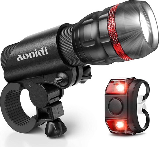 Prival Fietslamp Set – Voor- en Achterlicht – Waterdicht