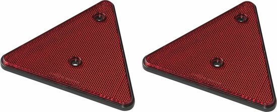 Pro Plus Reflector driehoek - set 2x - rood - schroefbevestiging - 136 x 152 mm van Pro