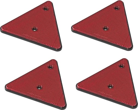 Pro Plus Reflector driehoek - set 4x - rood - schroefbevestiging - 136 x 152 mm van Pro