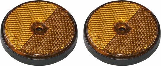 Pro Plus Reflector - set 2x - oranje - schroefbevestiging - 60mm - rond van Pro