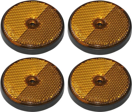 Pro Plus Reflector - set 4x - oranje - schroefbevestiging - 60mm - rond van Pro