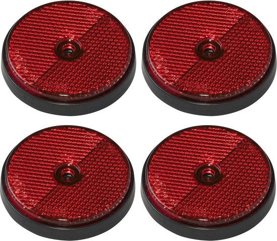 Pro Plus Reflector - set 4x - rood - schroefbevestiging - 60mm - rond van Pro