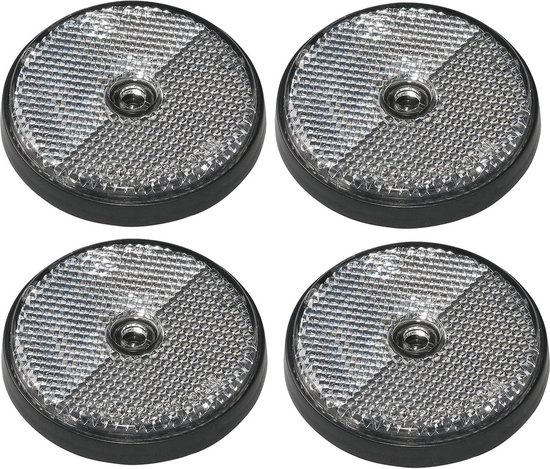Pro Plus Reflector - set 4x - wit - schroefbevestiging - 60mm - rond van Pro