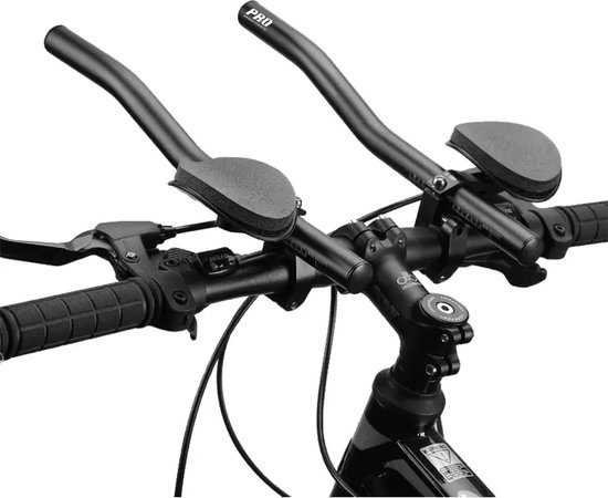 Pro Sport Lights Triathlon Ligstuur Ø31,1/32,5 - Zwart Racefiets - tijdritstuur verstelbaar