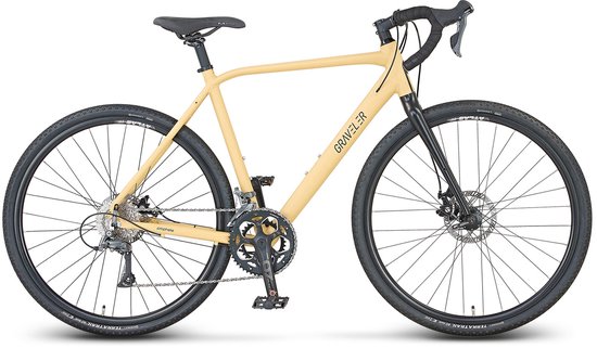 Prophete Graveler gravelfiets 28", 55 cm, zandkleur van Prophete