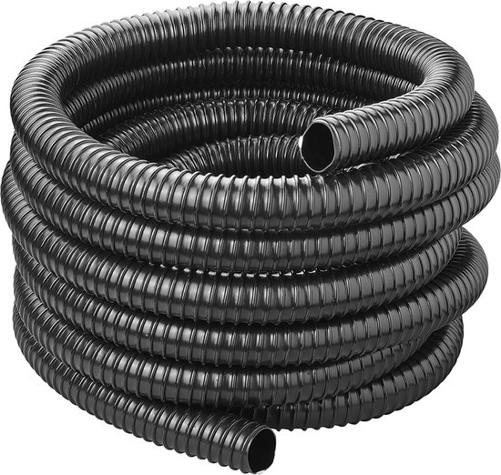 ProPlus Afvalwaterslang - 10 m - Afwatering - Temperatuurbestendig - Flexibel en Uittrekbaar - ø 32 mm - Voor het Geleiden van Afvalwater vanuit caravans/campers, vijvers en zwembaden - Afvoerkanaal - Zwart van ProPlus