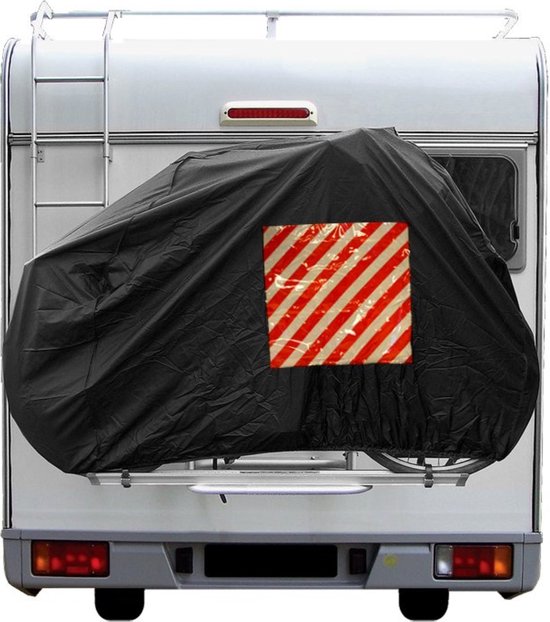 ProPlus Fietshoes voor 2 fietsen - met markeringsbordvak - duurzaam nylon - stevige spanhaken - optimale bescherming van Merkloos