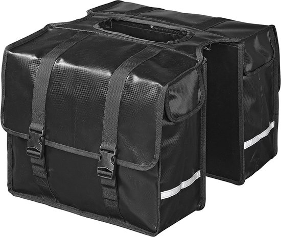 ProPlus Fietstas Dubbel 40 L - Waterdichte Fietstas - Dubbele Fietstas - Opbergtas Fiets - Fietsaccessoires - Universele Fietstassen - Zwart van ProPlus