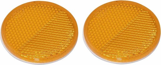 ProPlus Reflector - set 2x - oranje - zelfklevend - 60mm - rond van ProPlus