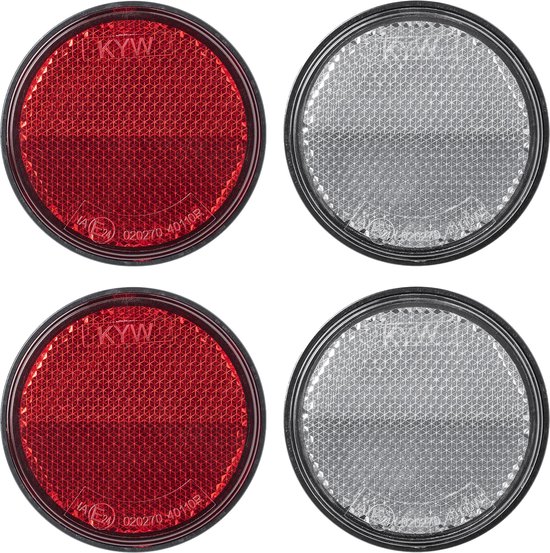 Proplus Reflector Set - 4 stuks - 2x rood - 2x wit - M5 boutbevestiging - 60 mm - rond van ProPlus