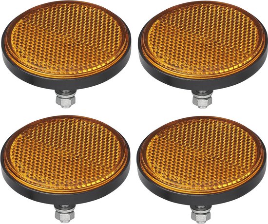 ProPlus Reflector - set 4x - oranje - boutbevestiging - 60mm - M5 bout - rond van ProPlus