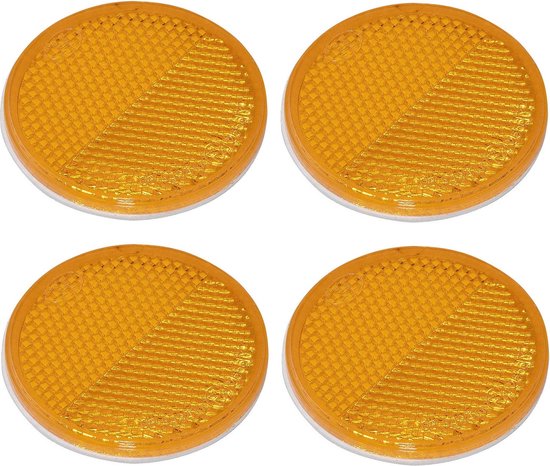 ProPlus Reflector - set 4x - oranje - zelfklevend - 60mm - rond van ProPlus
