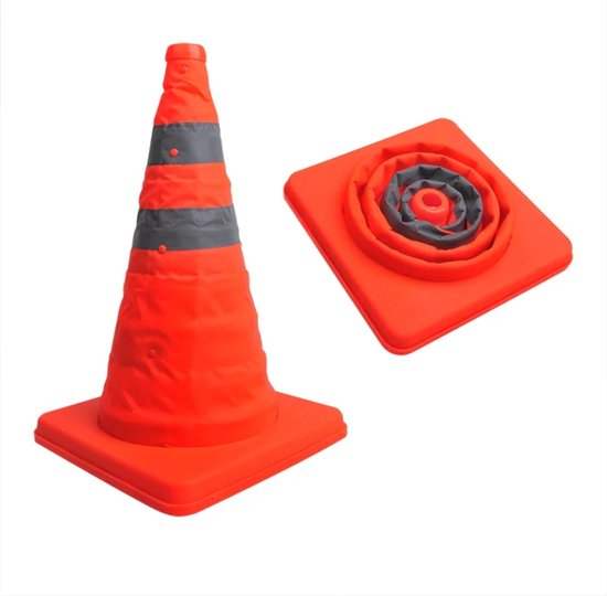 ProPlus Veiligheidspilon Opvouwbaar Reflecterend Oranje [Verkeerspilon - Pion] van ProPlus