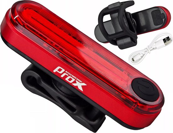 ProX 40Lumen Achterlicht rood - Fietsverlichting USB oplaadbaar - LED Fietslicht