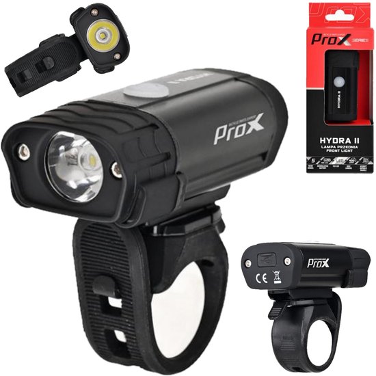 ProX Hydra II Series - Voorlamp Fiets - 400 Lumen - USB-C Oplaadbaar - Inclusief GoPro Mount