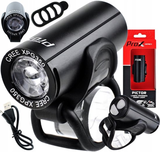 ProX Pictor - Fietsverlichting - 350 Lumen - LED - USB Oplaadbaar