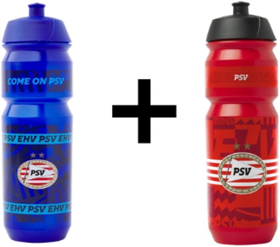 PSV Voordeelsets Bidonnen 2 Stuks Blauw en Rood