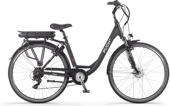 Puch Basic D7 Elektrische fiets - Damesfiets - 7 versnellingen - 14Ah 468Wh - 49 cm - Zwart - E-bike van Puch
