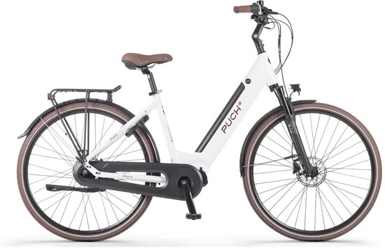 Puch E-Dance S N7 Elektrische Fiets - Damesfiets - Glans wit - Lage instap - Ananda M80 - 7 versnellingen - E-bike van Merkloos