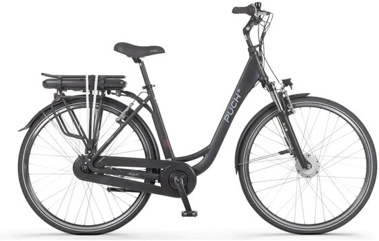 Puch E-Folk N7 - Elektrische Fiets - 28 inch - Actieradius tot 120 km - 7 versnellingen - 468Wh accu - Lage instap - Zwart