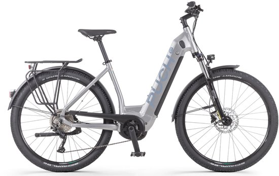Puch E-Outdoor Performance - Elektrische Fiets - Glanzend Zilver - Accu 625Wh - 250W Bosch Middenmotor - Shimano Deore 10 Versnellingen - Hydraulische Remmen