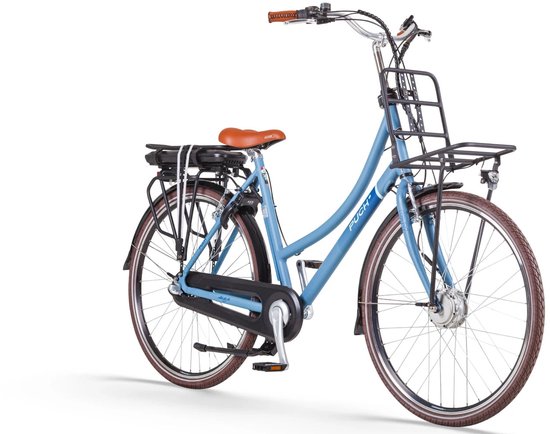 Puch E-Rock N3 Elektrische fiets - Jeans Blauw - Damesfiets - 50cm - E-bike van Merkloos