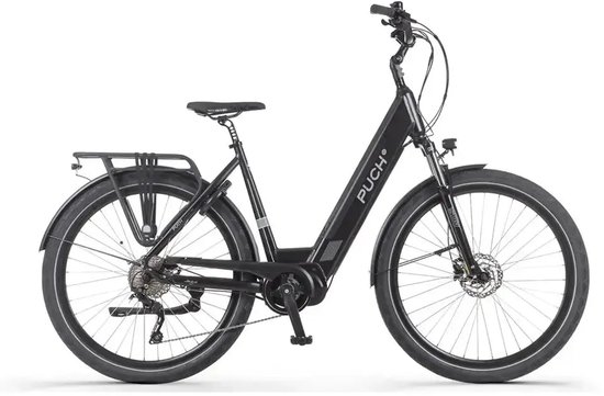 Puch E-Saphir SUV D10 - Elektrische Fiets - 28 inch - 250W motor - Actieradius tot 130 km - 10 versnellingen - Hydraulische schijfremmen - Zwart Glans
