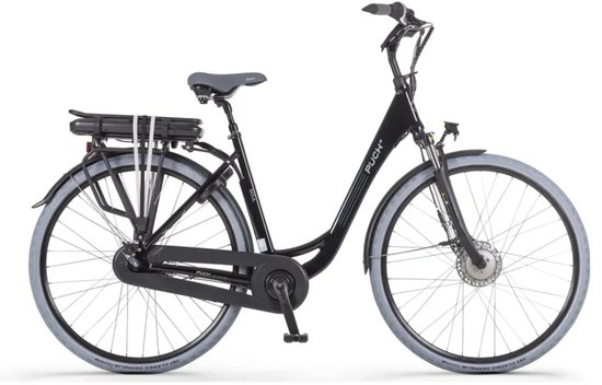 Puch E-Soul N7 Elektrische Fiets - Damesfiets - 50 cm - Glans Zwart - E-bike van Merkloos